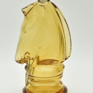 Amber Glass Horse Head Bottle Avon